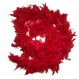 Red Large Feather Boa 6 feet BNWOT